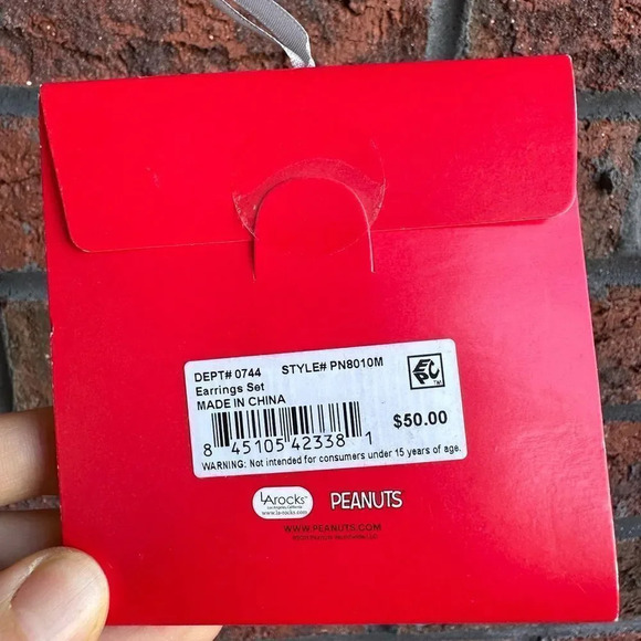 Snoopy Christmas Holiday Peanuts Trio 3 Piece Silver Plate Earrings - Picture 5 of 6